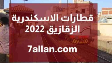 قطارات الاسكندرية الزقازيق 2022